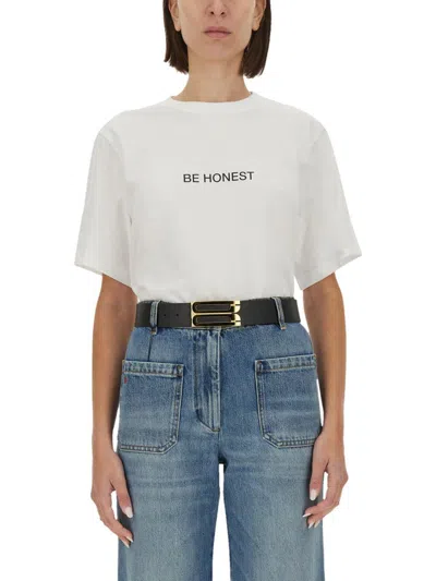 Victoria Beckham T-shirt With Print In White