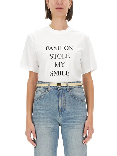 VICTORIA BECKHAM T-SHIRT WITH PRINT