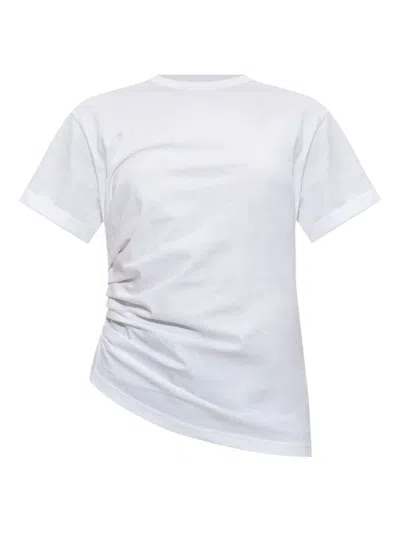 Victoria Beckham Asymmetrical White Cotton T-shirt