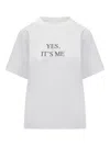 Victoria Beckham Slogan Cotton Jersey T-shirt In White