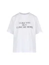 Victoria Beckham I Like You But I Like Me More T-shirt In White
