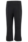 Victoria Beckham Tab Detail Cropped Trouser In Black