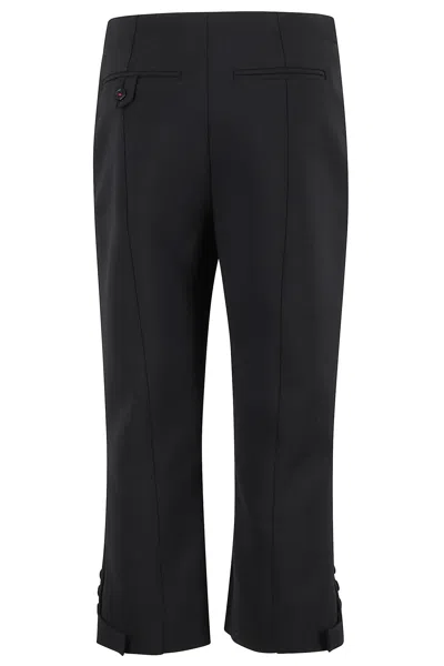 Victoria Beckham Tab Detail Cropped Trouser In Black