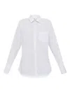 Victoria Beckham White Cotton Shirt With Back Detail In White