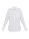 Victoria Beckham White Cotton Shirt With Back Detail In White
