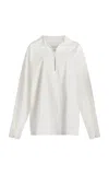 Victoria Beckham Tab Detailed Denim Top In White