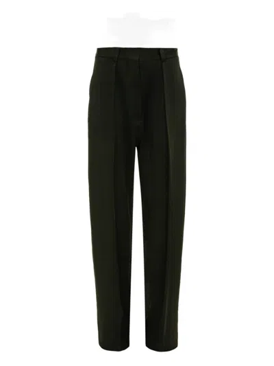 VICTORIA BECKHAM TAILORED BLACK TROUSERS WITH HIGH WAIST