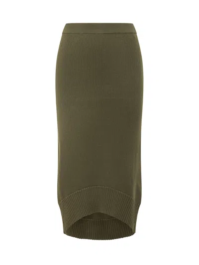 Victoria Beckham Tailored Fitted Skirt In Green