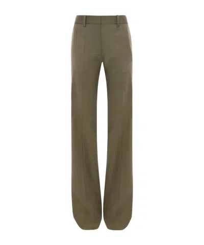 Victoria Beckham Mid-rise Slight Wide Pants In Brown