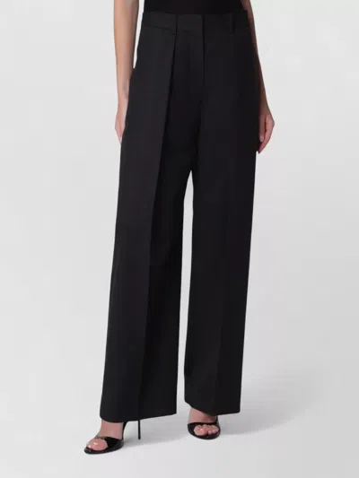 Victoria Beckham Tailored High Waist Wide Leg Trousers In Black