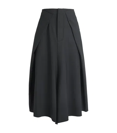 Victoria Beckham Tailored Midi Skirt In Black