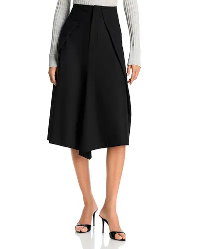 Victoria Beckham Tailored Midi Skirt In Black