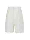 Victoria Beckham Tailored Pleated Shorts In White