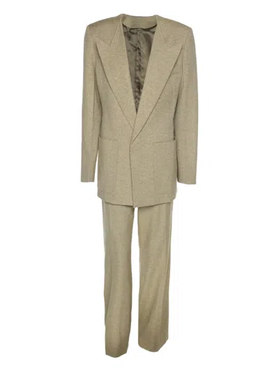 Pre-owned Victoria Beckham Tailored Single-breasted Suit In Green
