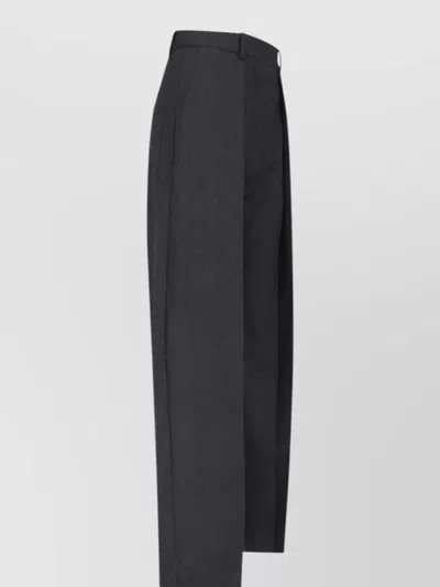 Victoria Beckham Tailored Straight Leg Pants Belt Loops Pockets In Black