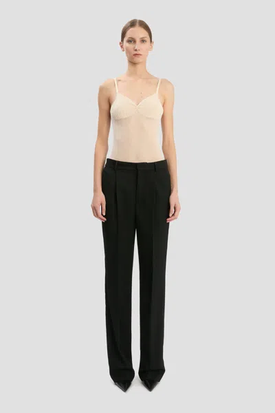 Victoria Beckham Tailored Straight Leg Trouser In Black