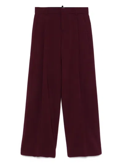 Victoria Beckham Tailored Trousers In Red