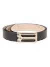 Victoria Beckham Dorian Regular Frame Smooth Calf Leather Belt In Multi