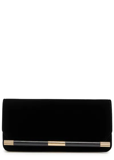 Victoria Beckham The 202 Suede Clutch In Black