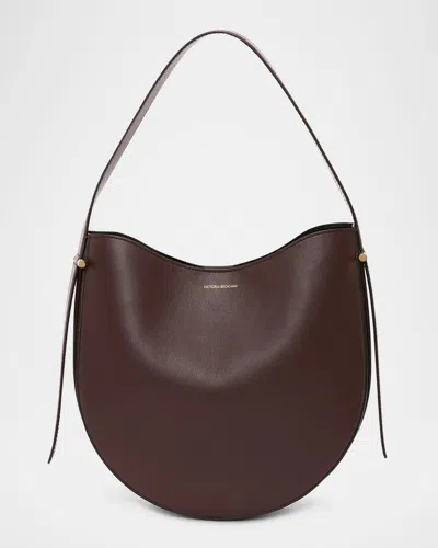 Victoria Beckham The Dia Leather Shoulder Bag In Burgundy