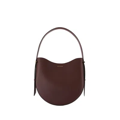 Victoria Beckham The Dia Shoulder Bag - Leather - Burgundy In White