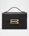 Victoria Beckham The Dorian Flap Leather Crossbody Bag In Black