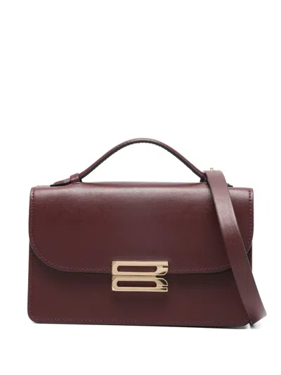 Victoria Beckham The Dorian Logo-print Shoulder Bag In Brown