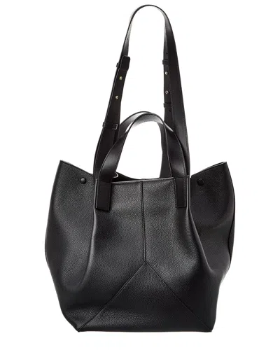 Victoria Beckham The Medium Leather Tote In Black