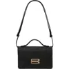 Victoria Beckham The Mini Dorian Grained Leather Shoulder Bag In Black