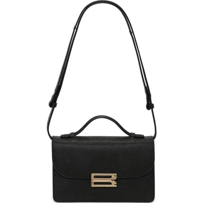 Victoria Beckham The Mini Dorian Grained Leather Shoulder Bag In Black
