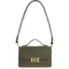Victoria Beckham The Mini Dorian Leather Shoulder Bag In Green