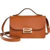 Victoria Beckham The Mini Dorian Leather Shoulder Bag In Tan
