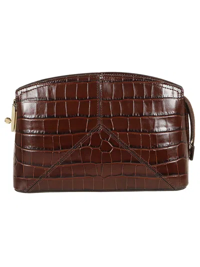 Victoria Beckham The Victoria Crossbody Bag In Dark Brown