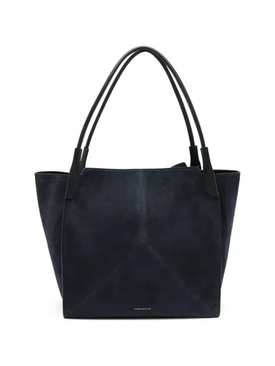 Victoria Beckham The Victoria Suede Tote Bag In Blue