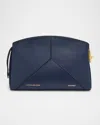 Victoria Beckham The Victoria Zip Leather Crossbody Bag In Navy