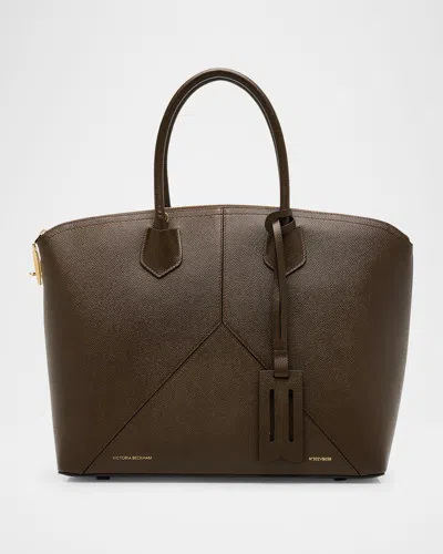 Victoria Beckham The Victoria Zip Leather Top-handle Bag In Khaki