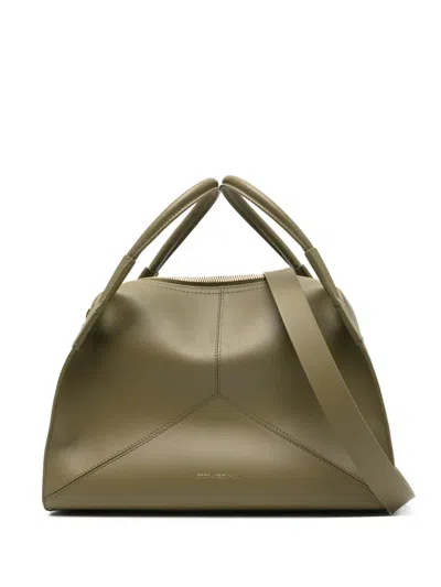 Victoria Beckham Theplie Logo-print Tote Bag In Green
