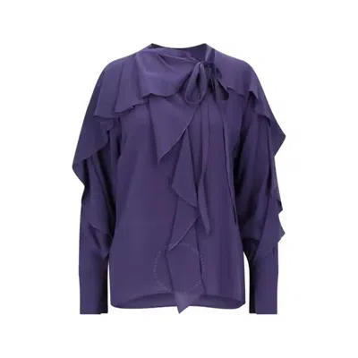 VICTORIA BECKHAM VICTORIA BECKHAM TIE DETAIL RUFFLE BLOUSE
