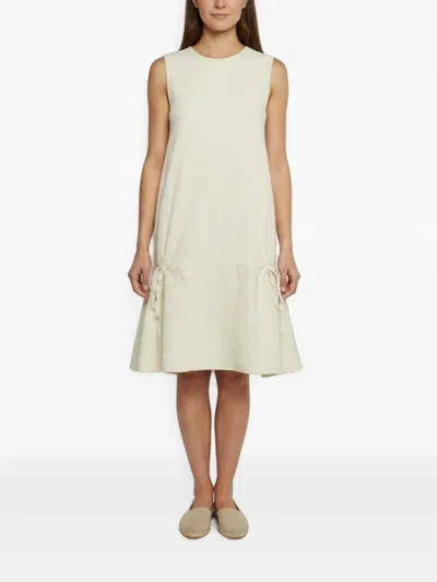 Pre-owned Victoria Beckham Tiered Cloqué Mini Dress In Neutral