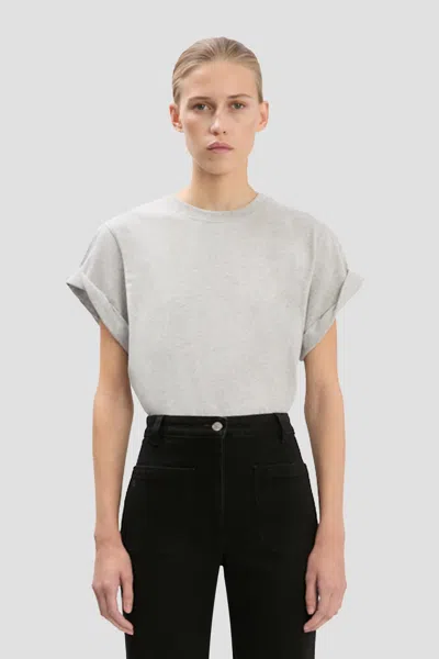Victoria Beckham Tilly T-shirt In Grey Marl In Gray