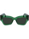 Victoria Beckham Tinted Lenses Sunglasses In Green