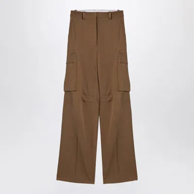 VICTORIA BECKHAM VICTORIA BECKHAM TOBACCO-COLOURED CARGO TROUSERS