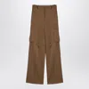 Victoria Beckham Tobacco-coloured Cotton Cargo Trousers Women