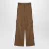 Victoria Beckham Tobacco-coloured Cotton Cargo Trousers Women