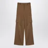 Victoria Beckham Tobacco-coloured Cotton Cargo Trousers Women In Brown