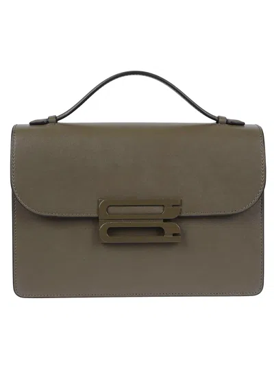 Victoria Beckham Tonal Buckle The Dorian Bag In Brown