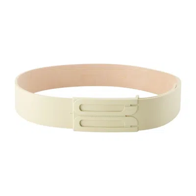 Victoria Beckham Tonal Jumbo Belt - Leather - White In Neutral