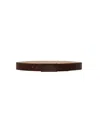 Victoria Beckham Tonal Jumbo Frame Belt In Dark Brown Smooth Leather In Brown