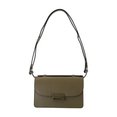 Victoria Beckham Tonal Mini Dorian Crossbody - Leather - Khaki In Green