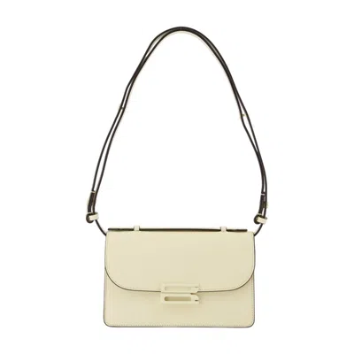 VICTORIA BECKHAM VICTORIA BECKHAM TONAL MINI DORIAN CROSSBODY - LEATHER - WHITE